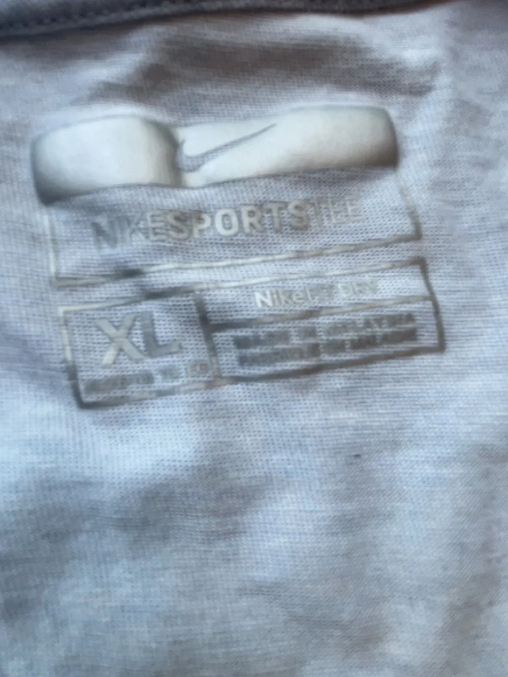 Nike Boys Light light blue Long Sleeve Tee with Small Red Swoosh